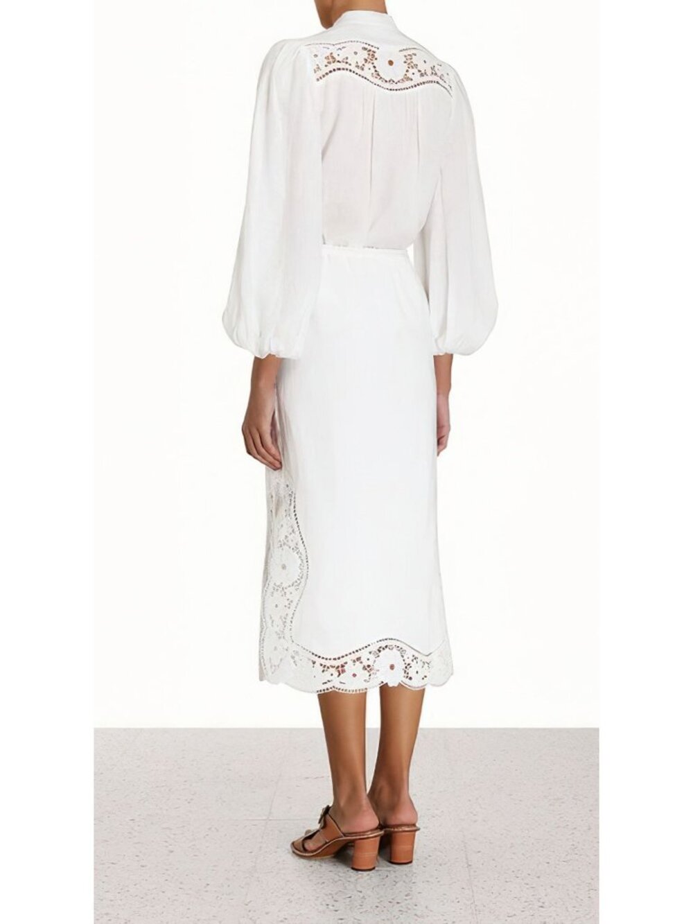 Zimmermann Halcyon Broderie Shirt White US 8 - Picture 3 of 15